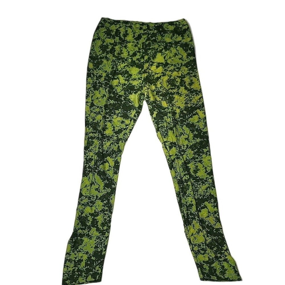 LuLaRoe Leggings OS Neon Green - Picture 2 of 5